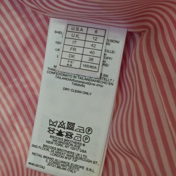 Brooks Brothers Cropped Cotton Tweed 3/4 Sleeve Lady Jacket ASO TV Size 6 - Picture 7 of 8